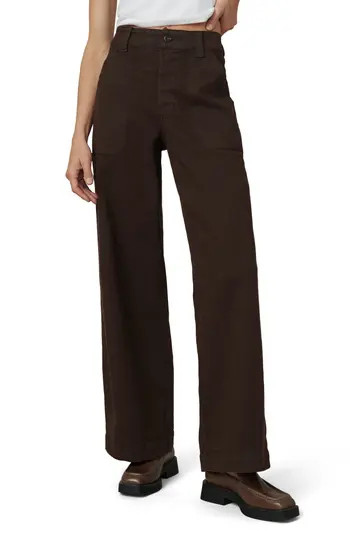 Joe's The Chloe High Waist Wide Leg Utility Jeans in Coffee Bean at Nordstrom Rack, Size 25 | Nordstrom Rack