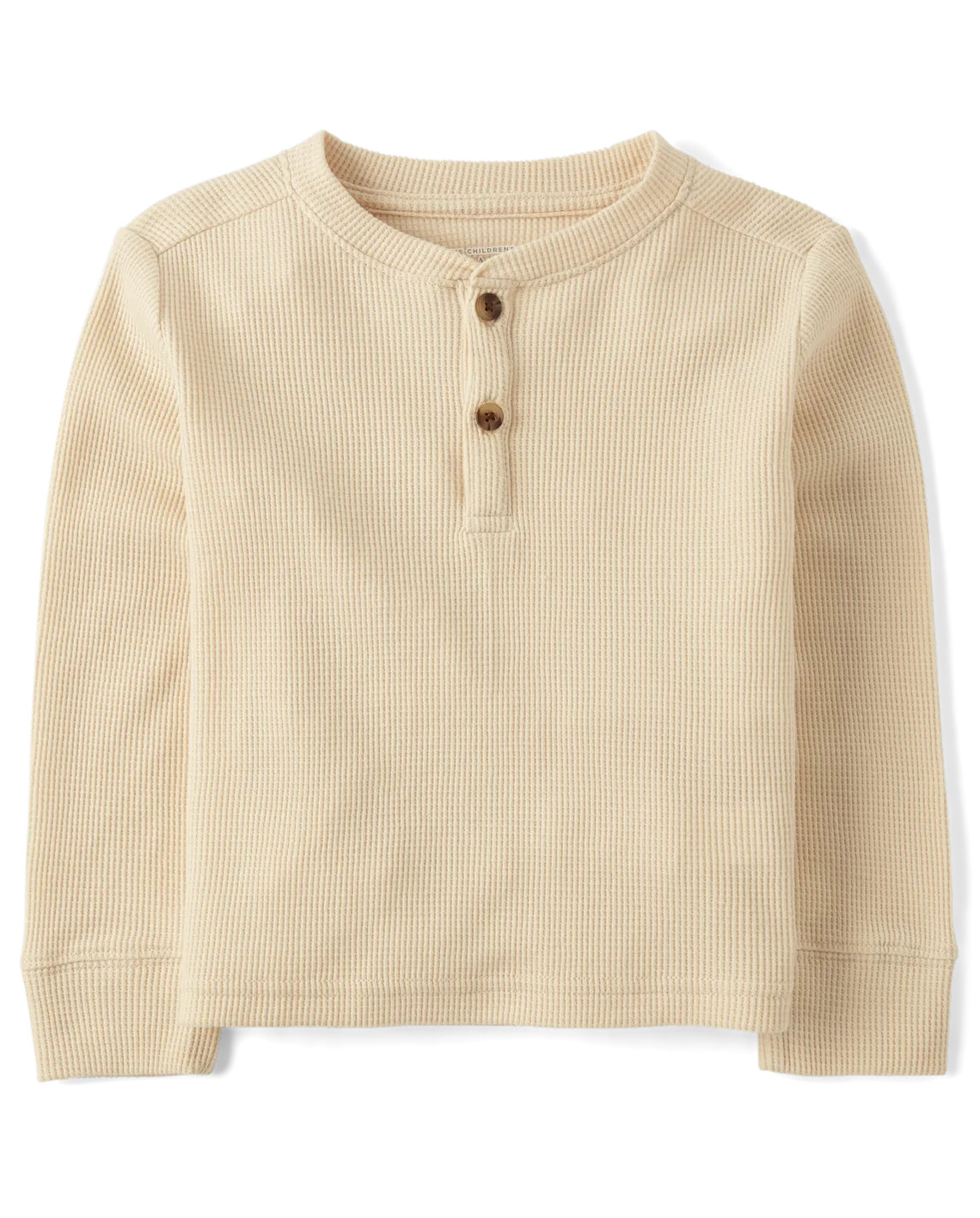 Baby And Toddler Boys Thermal Henley Top - cream | The Children's Place