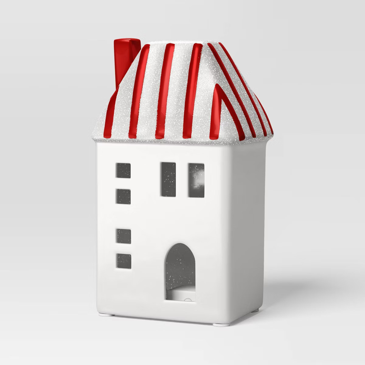 6.25" Christmas Lit White Ceramic House - Wondershop™ | Target