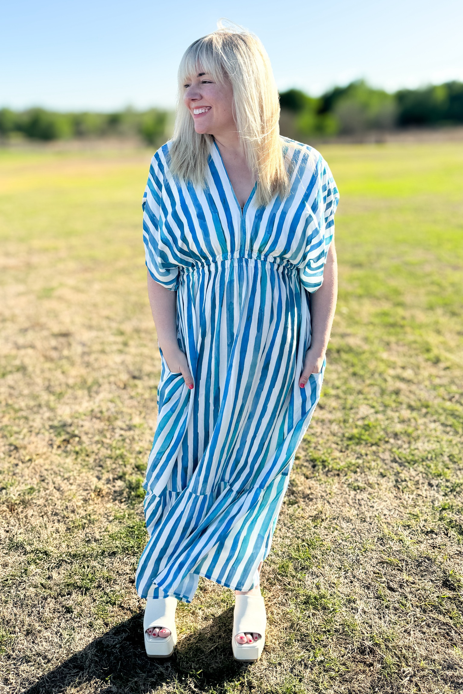 Spending this beautiful day in Marie Oliver. I love the fit, styles, and quality of Marie Oliver. I’ll be living in their Venus caftan all Summer! 