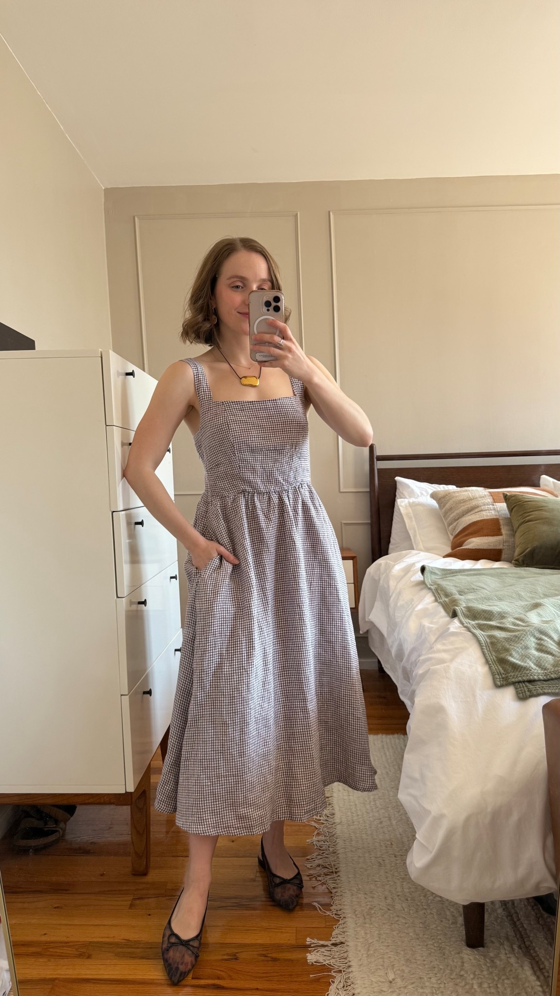 Trying on looks for Paris!
Quince European linen dress in xs 
Lined & has pockets 
Mesh ballet flats tts 


#LTKPetite #LTKootd #LTKSaleAlert