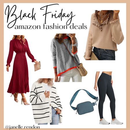 Amazon Black Friday fashion deals. Love the sweaters for a cute and casual thanksgiving outfit. Leggings are fleece lined and have tons of 5 star reviews!

#LTKHoliday #LTKGiftGuide #LTKsalealert