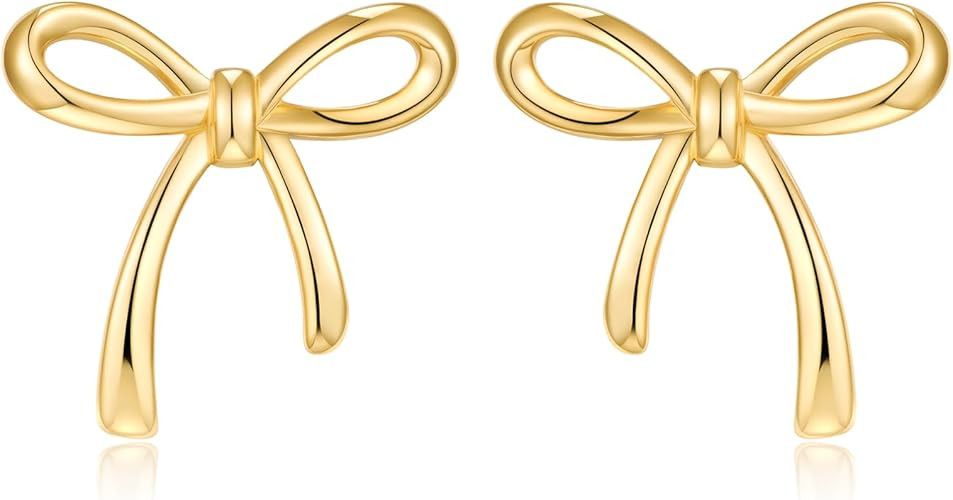 Bow Stud Earrings for Women Holiday Bow Jewelry Simple Earrings | Amazon (US)