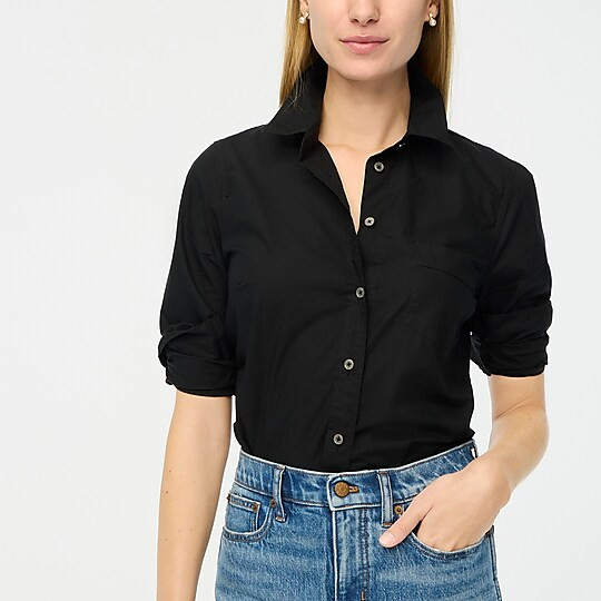 Button-up cotton poplin shirt in signature fit | J.Crew Factory