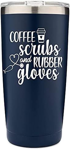 The Navy Knot Coffee Scrubs and Rubber Gloves Nurse Travel Tumbler - Stainless Steel Insulated Tu... | Amazon (US)