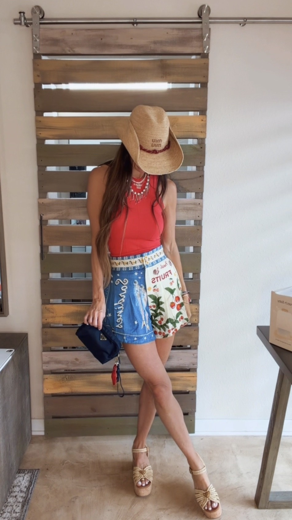 Sunday OOTD, but make it a little extra. 🤠🍒✨

A graphic fruit-print, a pop of red, a straw cowboy hat, and wedges that make me feel taller than my problems. 😂

Proof that getting dressed should be fun. Fashion doesn’t always have to make sense… sometimes it just needs to make you smile.

Now excuse me while I pretend I planned this outfit around the shorts and not the other way around. 😉

#NicoleColeeStyle #SundayStyle #OOTDInspo #SummerStyle #RevolveAmbassador

#LTKdayinmylife #LTKgrwm #LTKootd