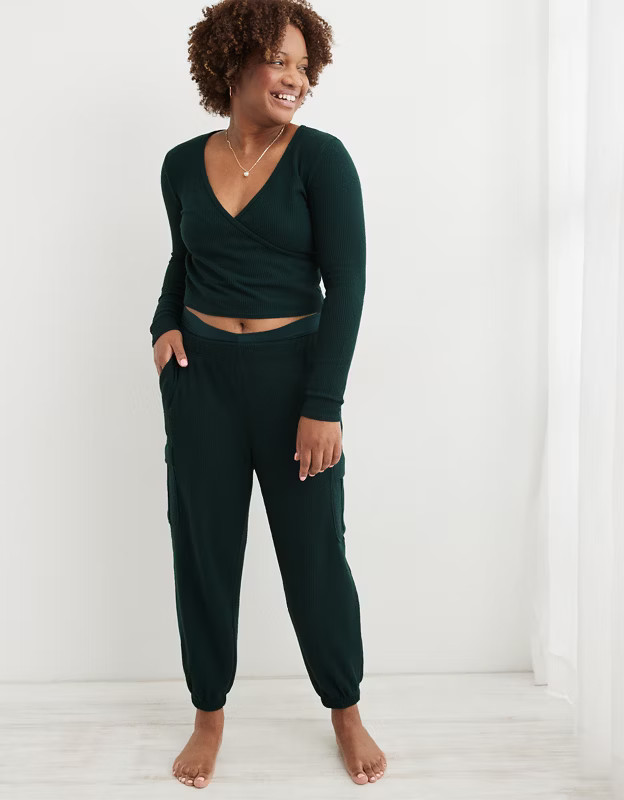 Aerie Traveler Waffle Cargo Jogger | Aerie