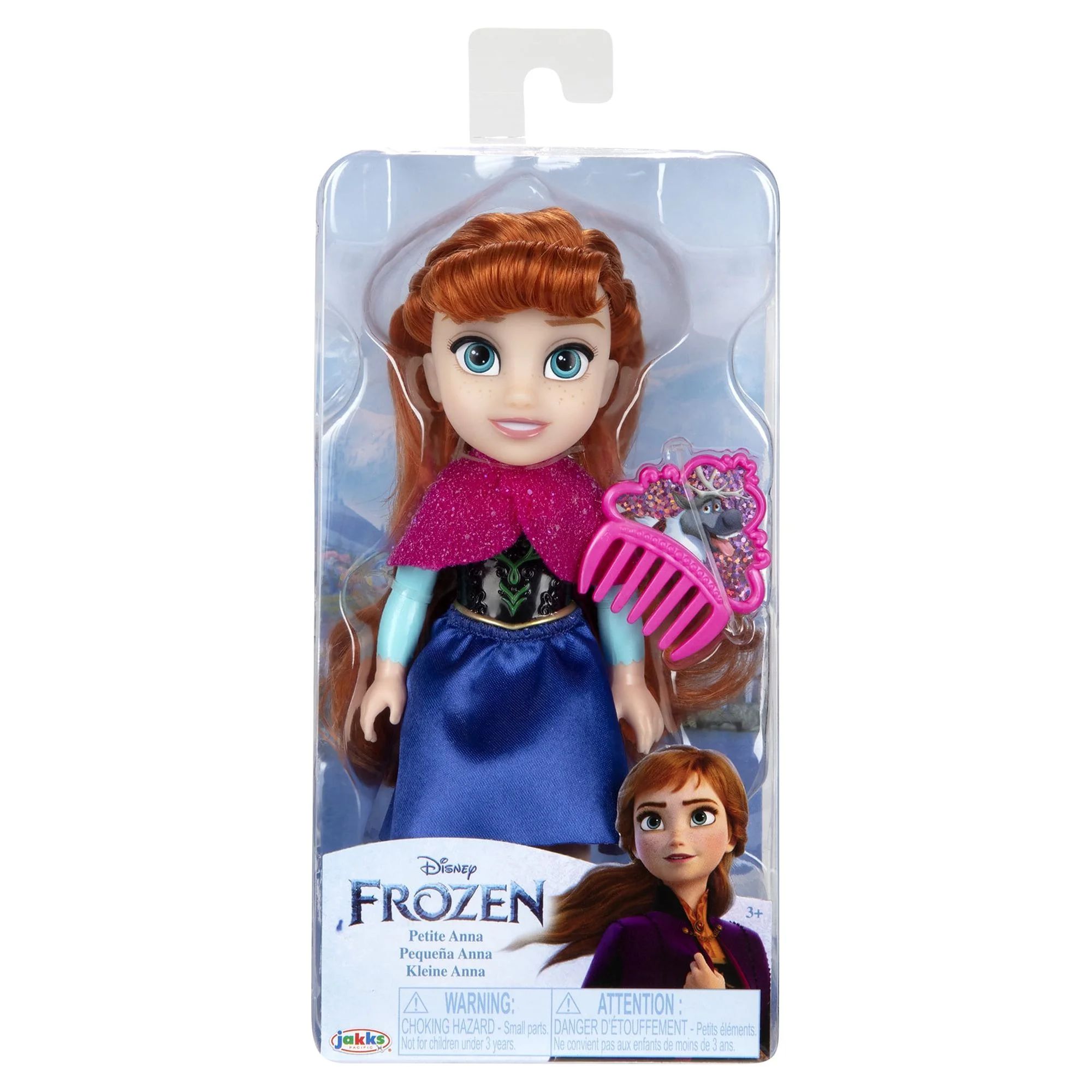 Disney Frozen 6 inch Petite Classic Anna Fashion Doll with Beautiful Outfit and Comb | Walmart (US)