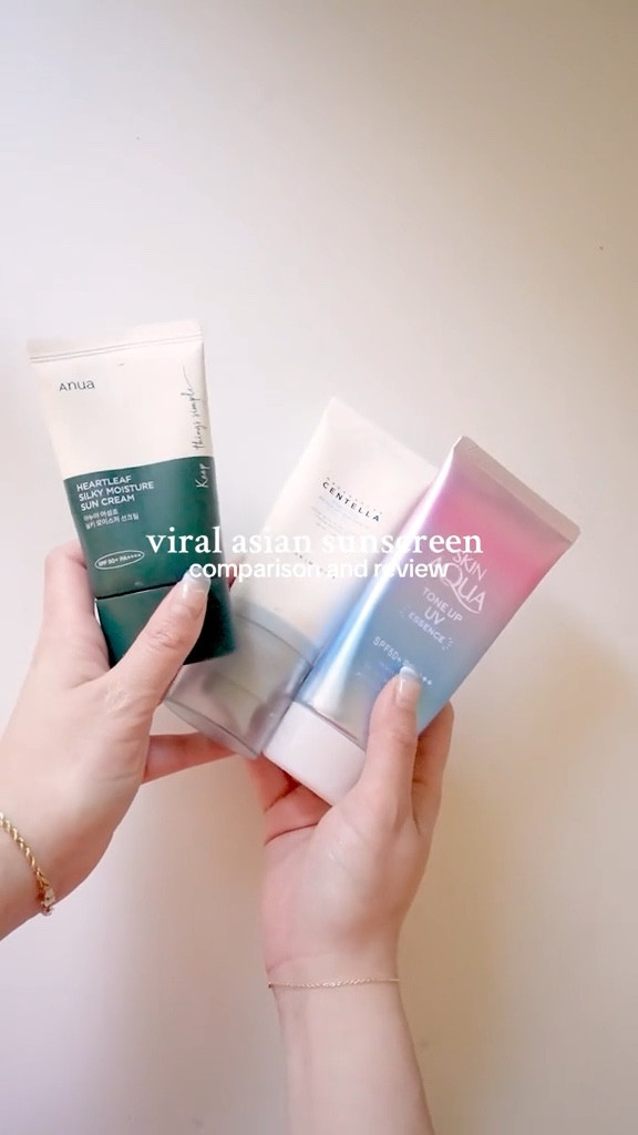 Viral asian sunscreen comparison and review | I absolutely am obsessed with my skincare routine so I wanted to share with you my sunscreen faves

#LTKActive #LTKswim #LTKbeauty