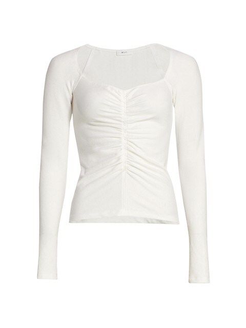 Halley Ruched Long-Sleeve T-Shirt | Saks Fifth Avenue