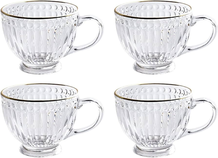 Clear Glass Embossed Beads and Strips Dessert Bowls, Ice Cream Bowls Dishes Bowls Trifle Bowls Sa... | Amazon (US)