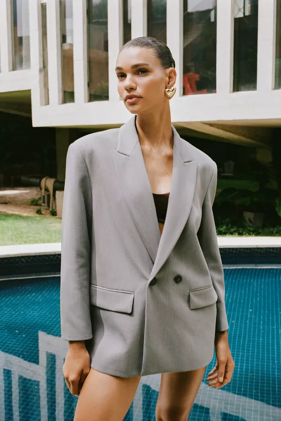 OVERSIZE DOUBLE-BREASTED BLAZER | Zara UK