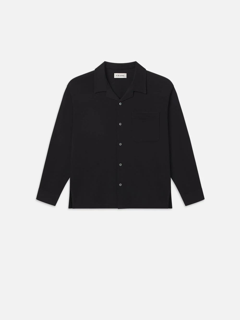 Duo Fold Relaxed Shirt  in  Black | Frame Denim