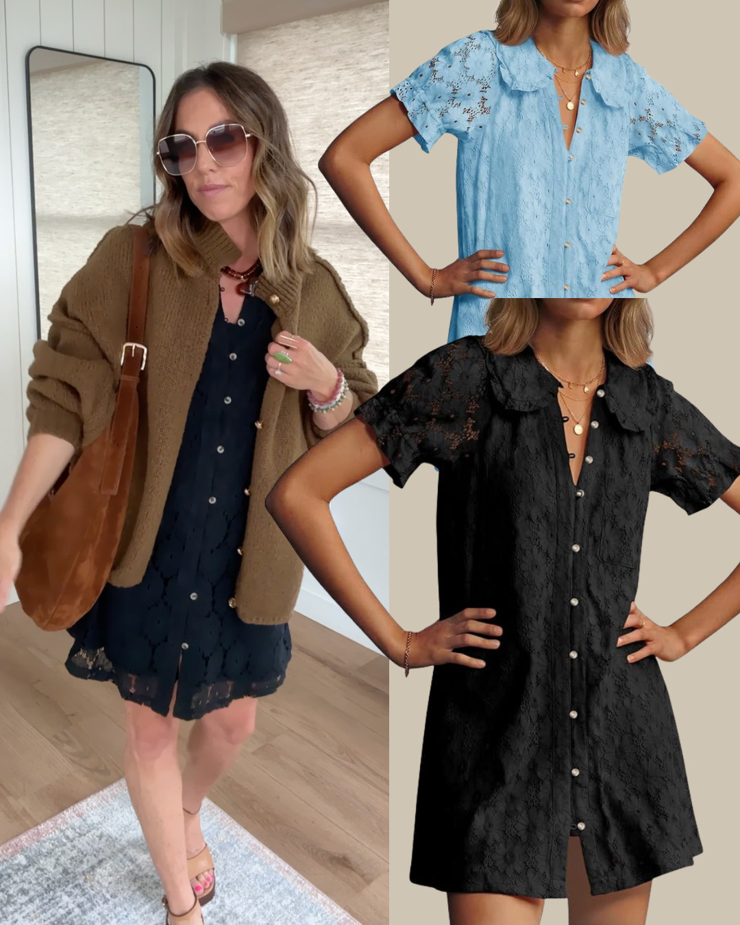love the cute lace details on this dress - so versatile for fall! 

 #LTKgrwm #LTKSeasonal #LTKPetite