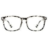 TIJN Blue Light Blocking Glasses Square Nerd Eyeglasses Frame Anti Blue Ray Computer Game Glasses (M | Amazon (US)