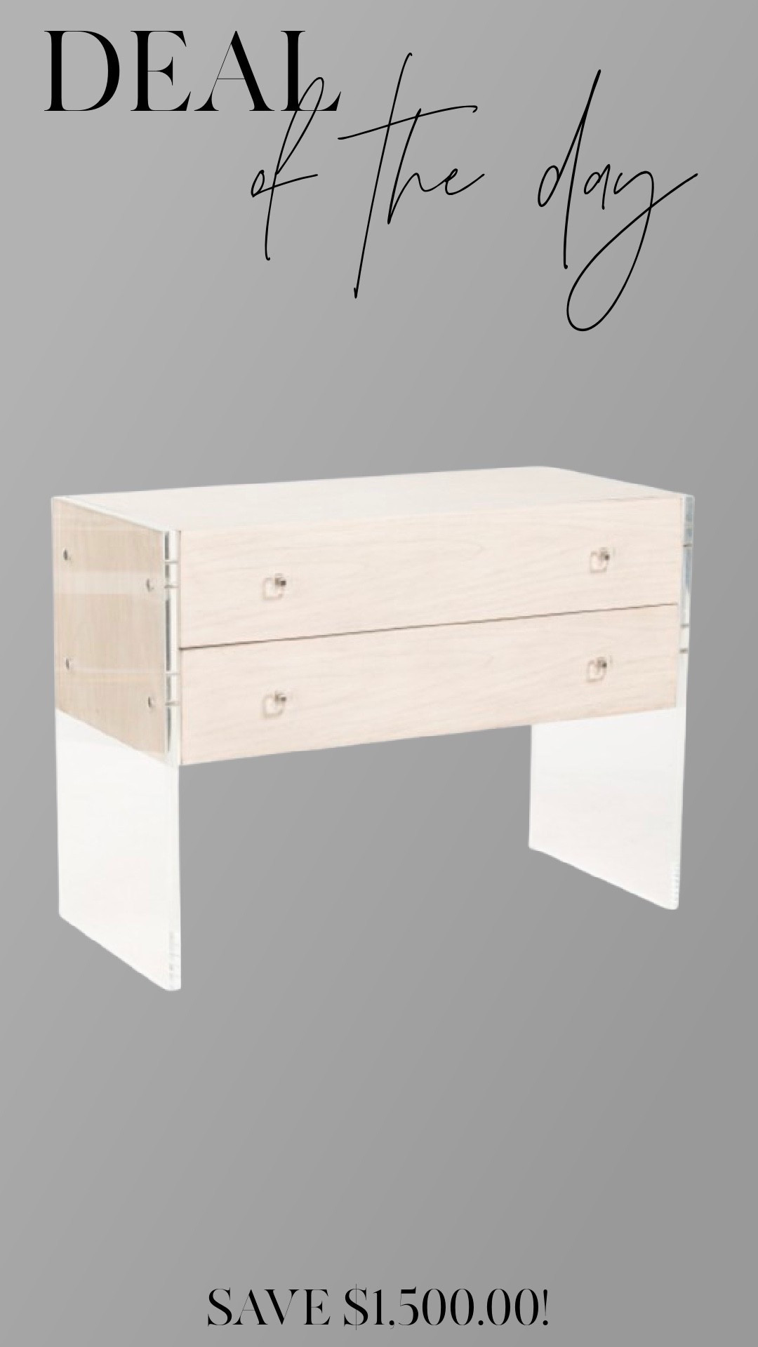 This is a major deal. A minimalist nightstand with warm wood and a modern feel—now $1,500 off for a limited time. Shop it here.

#LTKHome #LTKSaleAlert