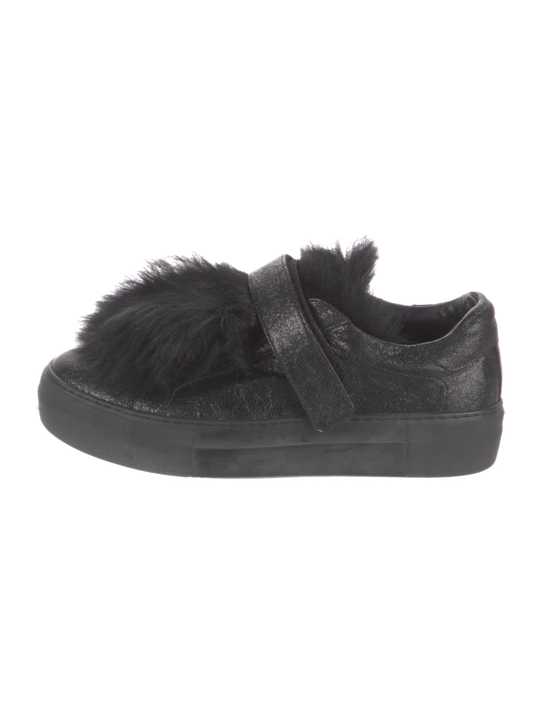 Leather Glitter Accents Sneakers | The RealReal