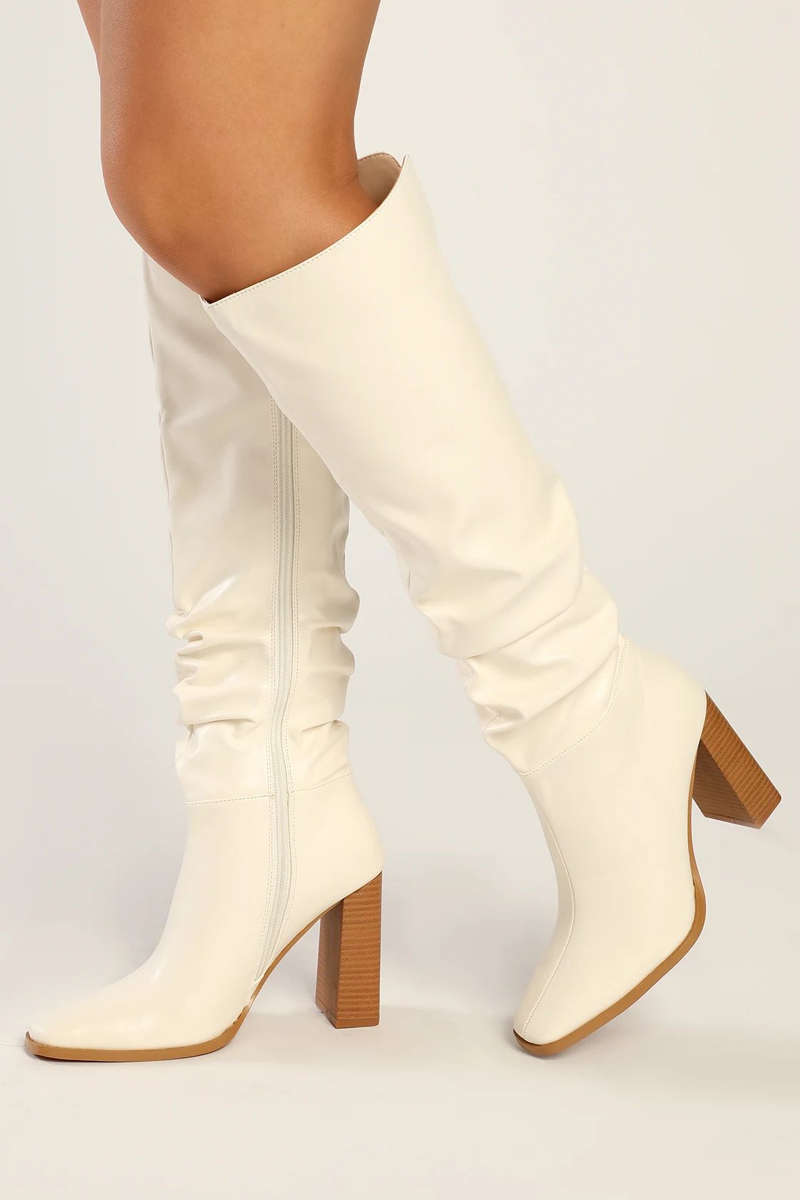 Glampy Bone Square Toe Knee High Boots | Lulus (US)