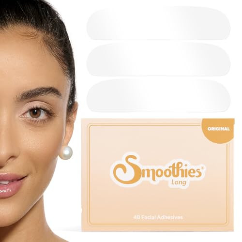 Smoothies Long Forehead Wrinkle Patches for Face Overnight - Facial Patches for Forehead, 48 Facial Adhesives per Box - Face Tape, Made in the USA | Amazon (US)