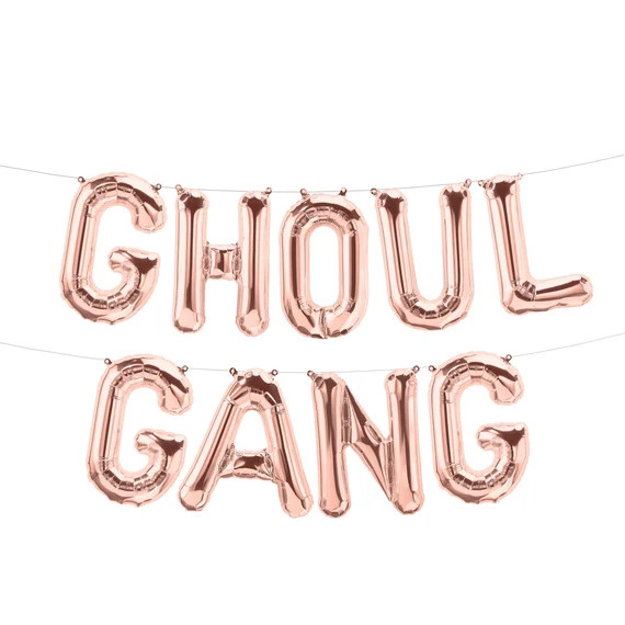 Rose Gold Halloween Letter Balloons, Halloween Banner, Ghoul Gang, Kids Halloween Party Decor, Go... | Etsy (US)