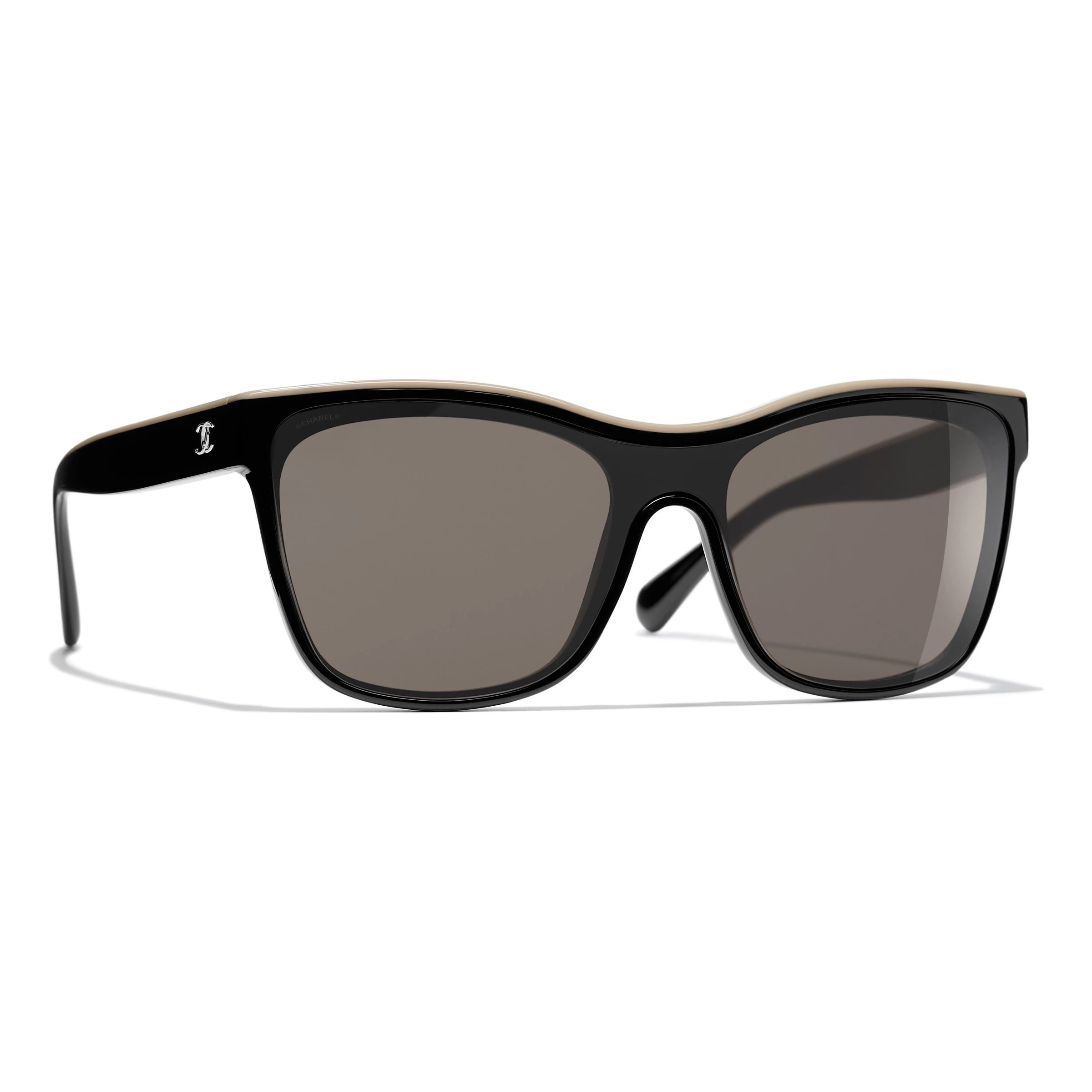 CHANEL Pillow Sunglasses CH5418 Black/Grey | John Lewis (UK)