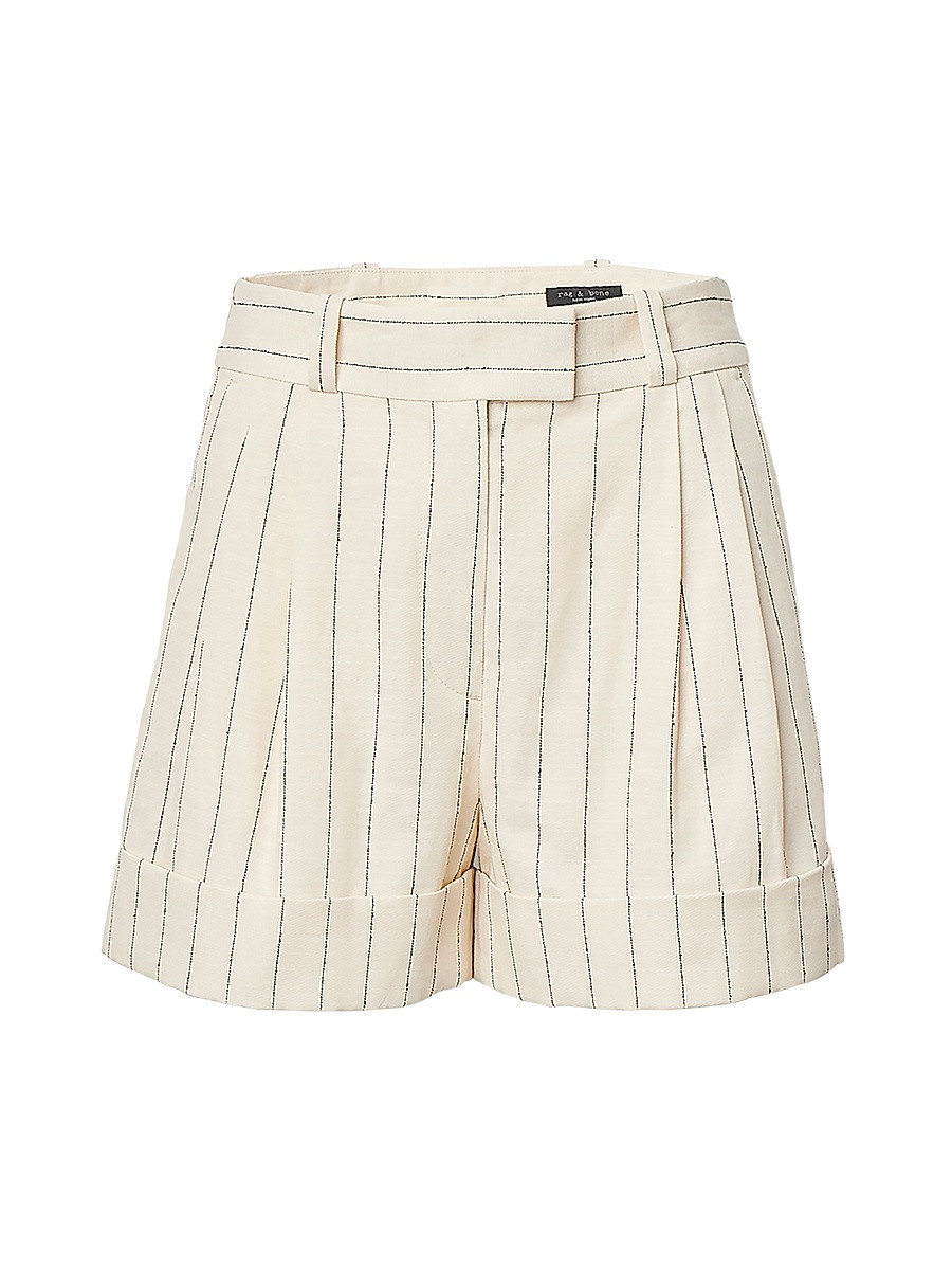 Women's Neila Striped Shorts - White Stripe - Size 0 | Saks Fifth Avenue