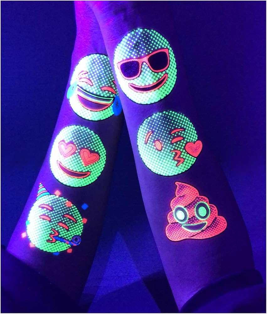 Temporary Tattoos-Happy Emoticon Faces Hearts | Amazon (US)