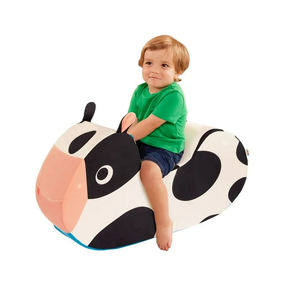 Battat Cozy Cruisers Cow Foam White Ride-On Toy with Washable Cover, Toddler and Preschool Toys | Walmart (US)