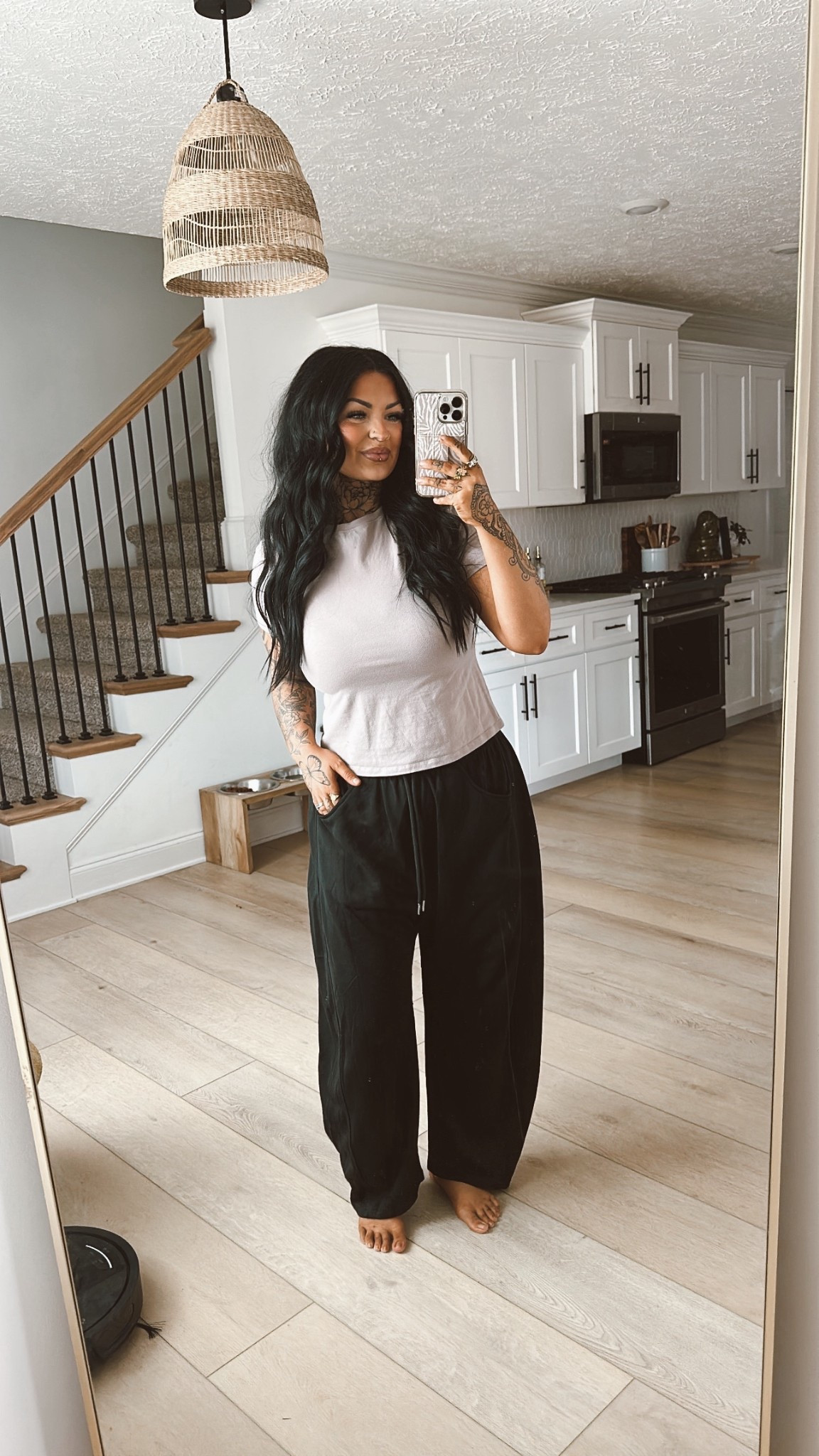 My favorite Amazon wide leg barrel sweatpants. Wearing size large in both top & bottoms! 🖤

#amazon #midsize #sweatpants #amazonfinds #amazonfashion 

#LTKPlusSize #LTKSaleAlert #LTKMidsize