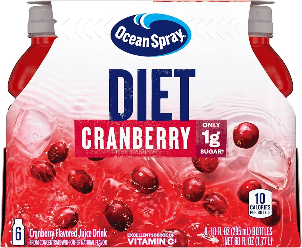 Ocean Spray® Diet Cranberry Juice Drinks, 10 Fl Oz Bottles, 6 Count (Pack of 1) | Amazon (US)