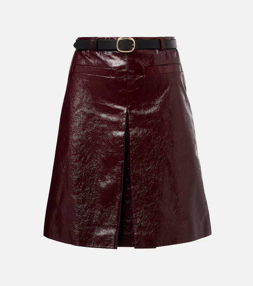 Self-Portrait Mini-jupe en cuir verni | Mytheresa (INTL)