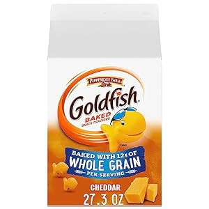 Goldfish Cheddar Cheese Crackers, Baked with Whole Grain, 27.3 oz Carton | Amazon (US)
