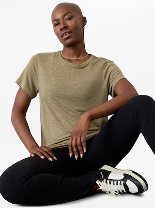 Getaway Linen Blend Tee | Athleta