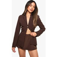 Womens Woven Pocket Front Skort - Brown - 4 | boohoo (US & Canada)