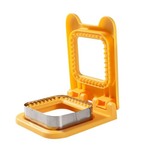 CHICHAUS Sandwich Cutter and Sealer, Square Pocket Sandwiches Cutter Uncrustables Maker, Sandwich Cutters for kids love lunchables (Yellow) | Amazon (US)