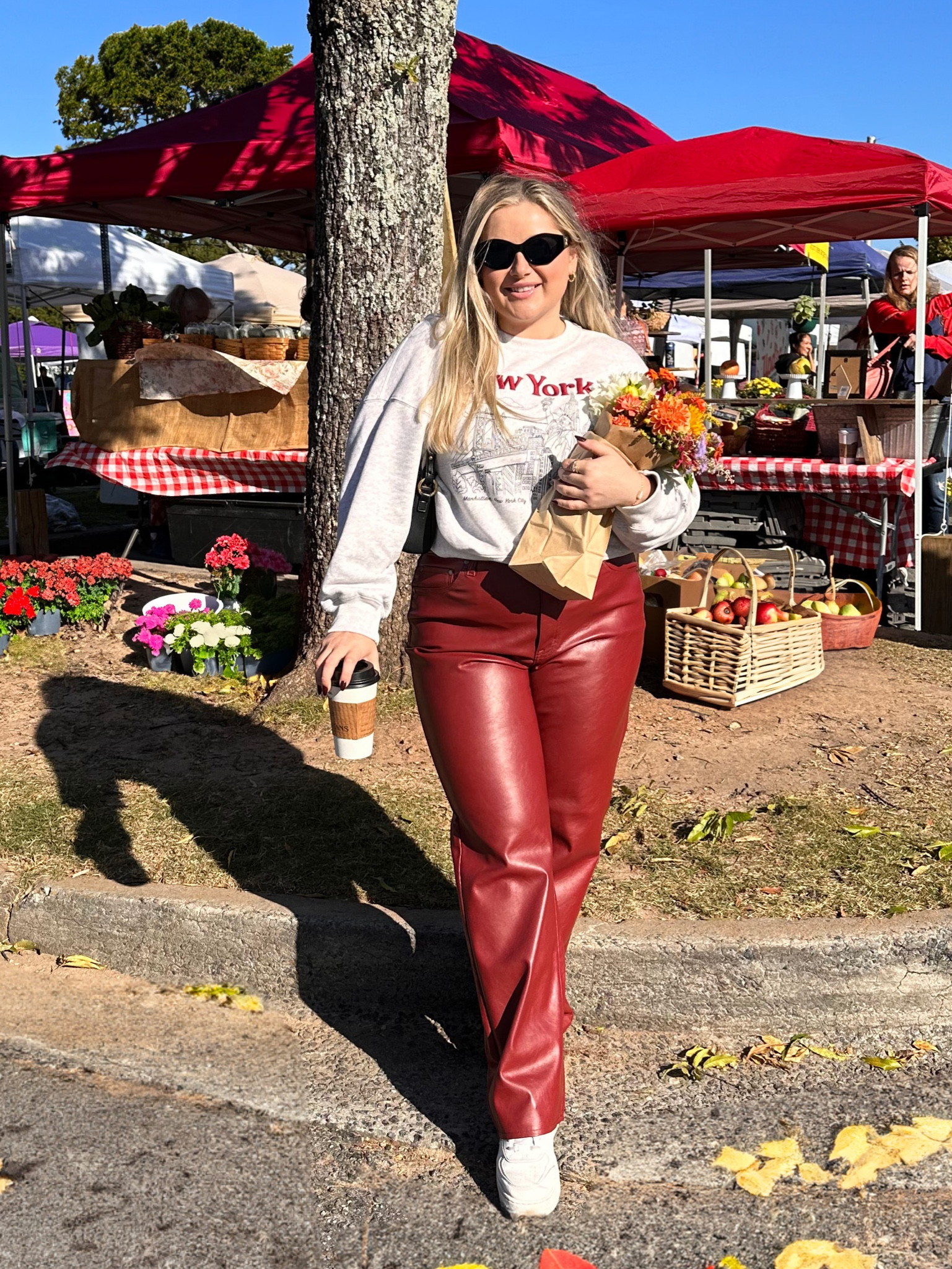 Red Leather Pants 