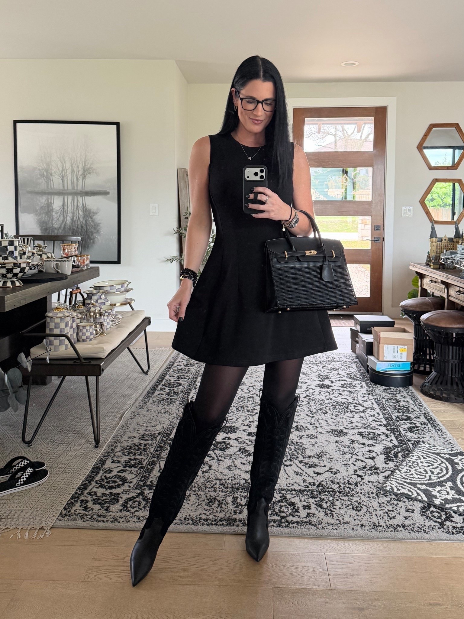 Tonight’s dinner outfit! Wearing a small in this dress. My bag is 20% off with code 20ASHLEY.

