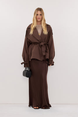 NINA MILK CHOC LIGHTWEIGHT MINI TRENCH | DISSH