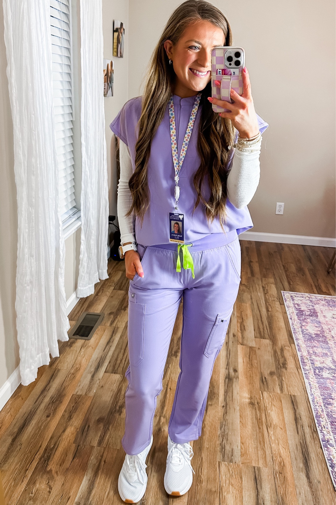 Purple figs. Size down .5 size in tennis shoes // nurse // scrubs // 

#LTKstyletip #LTKshoecrush