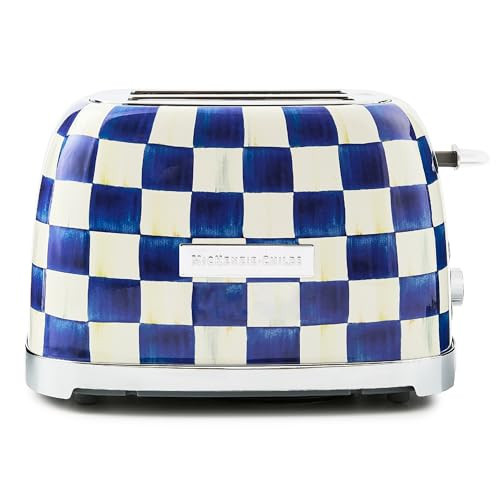 MACKENZIE-CHILDS 2-Slice Toaster, Decorative Toaster for Kitchen, Blue-and-White Royal Check | Amazon (US)