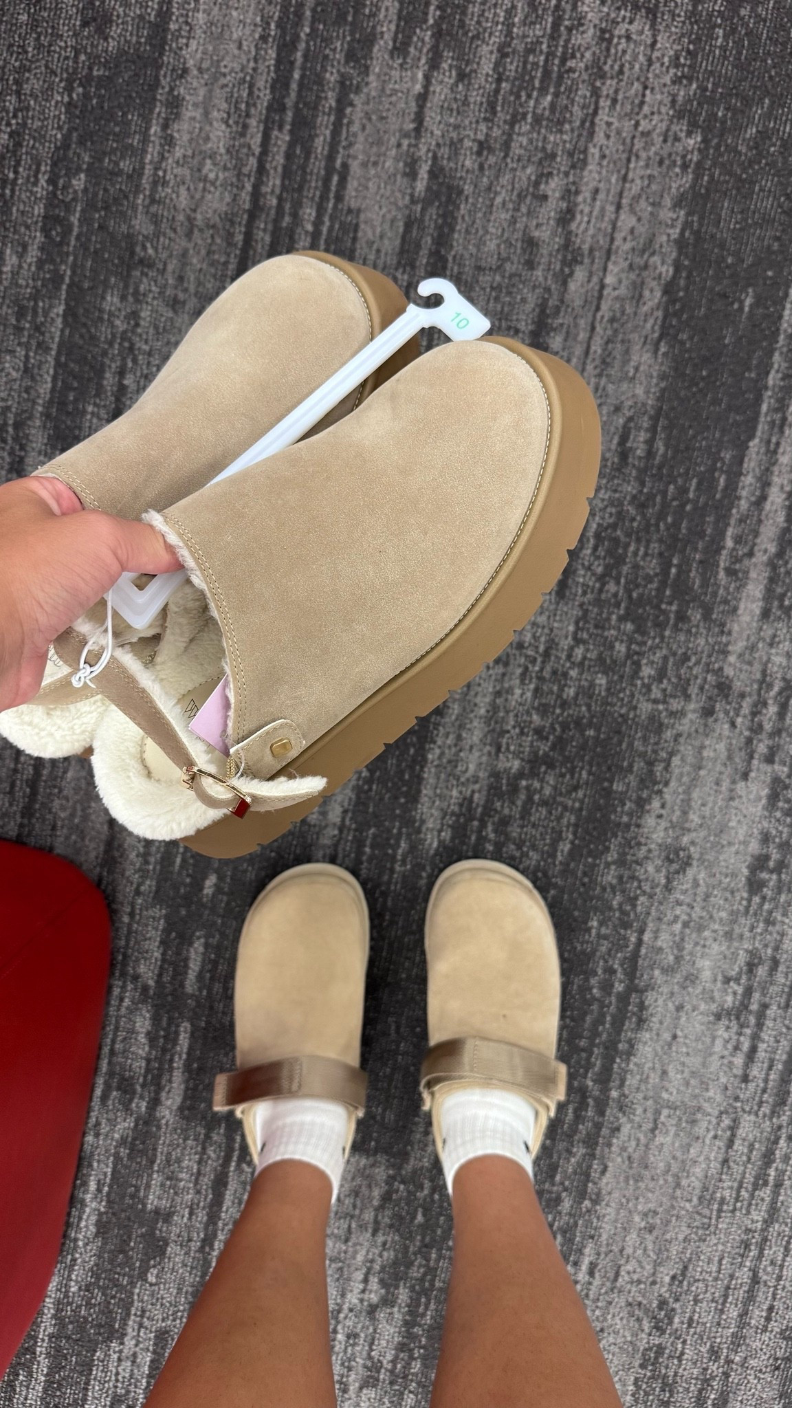 New ugg dupes at target for fall/winter. Love that they’re Sherpa lined. Also linked the kids version!