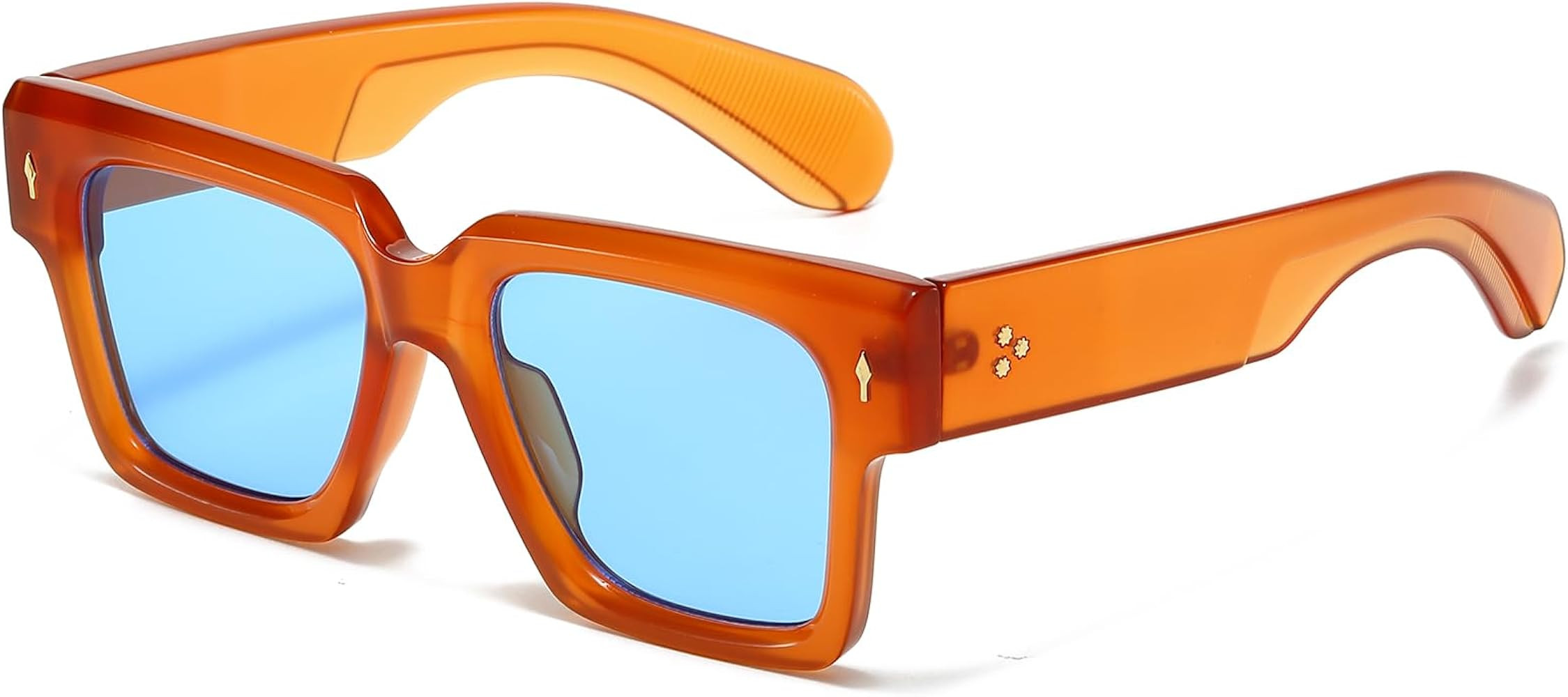 EYLRIM Square Frame Sunglasses for Women Men Trendy Thick Frame Rectangle Sun Glasses Black Shade... | Amazon (US)