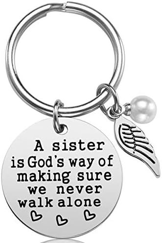 Sister Gift from Sister - A Sister is God's Way of Making Sure We Never Walk Alone Sister Keychai... | Amazon (US)