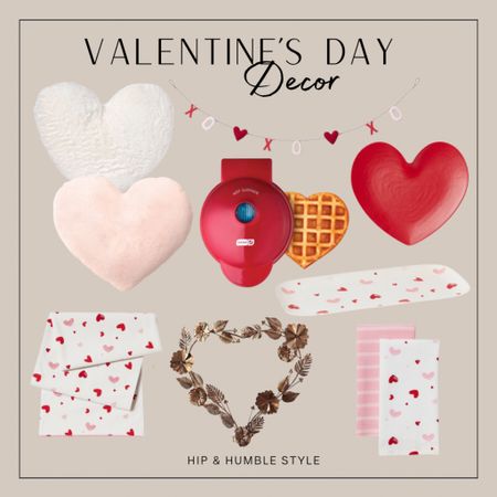 Valentine’s Day decor , heart pillow, heart napkins, heart plates, heart wreath, decor accents, valentines home decor 

#LTKSeasonal #LTKFind #LTKhome