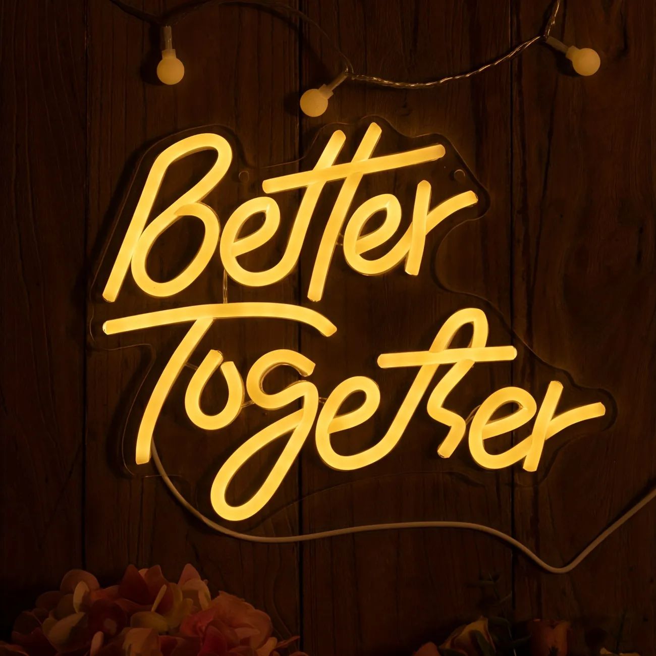 1pc Better Together Letter Neon Light For Wedding, Engagement Party Bedroom Decor | Temu Affiliate Program