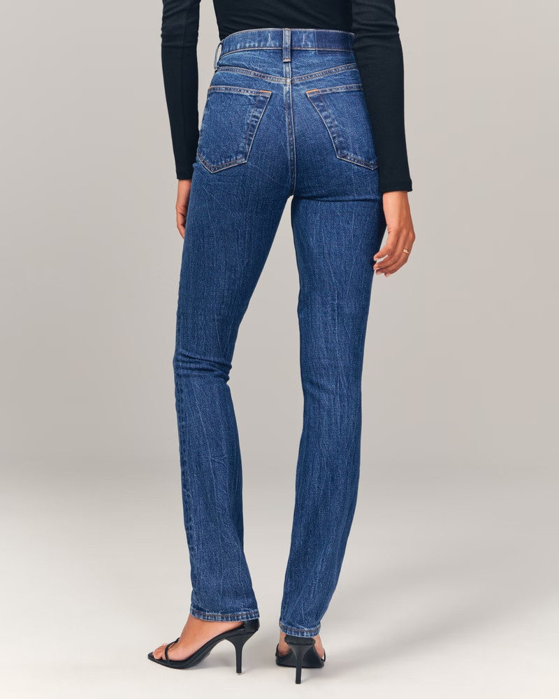 Women's Ultra High Rise 90s Slim Straight Jean | Women's Bottoms | Abercrombie.com | Abercrombie & Fitch (UK)