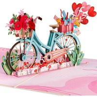 Paper Love Valentines Day Pop Up Card, Vintage Bicycle, Handmade Popup Cards, , Wedding Anniversary, | Etsy (US)