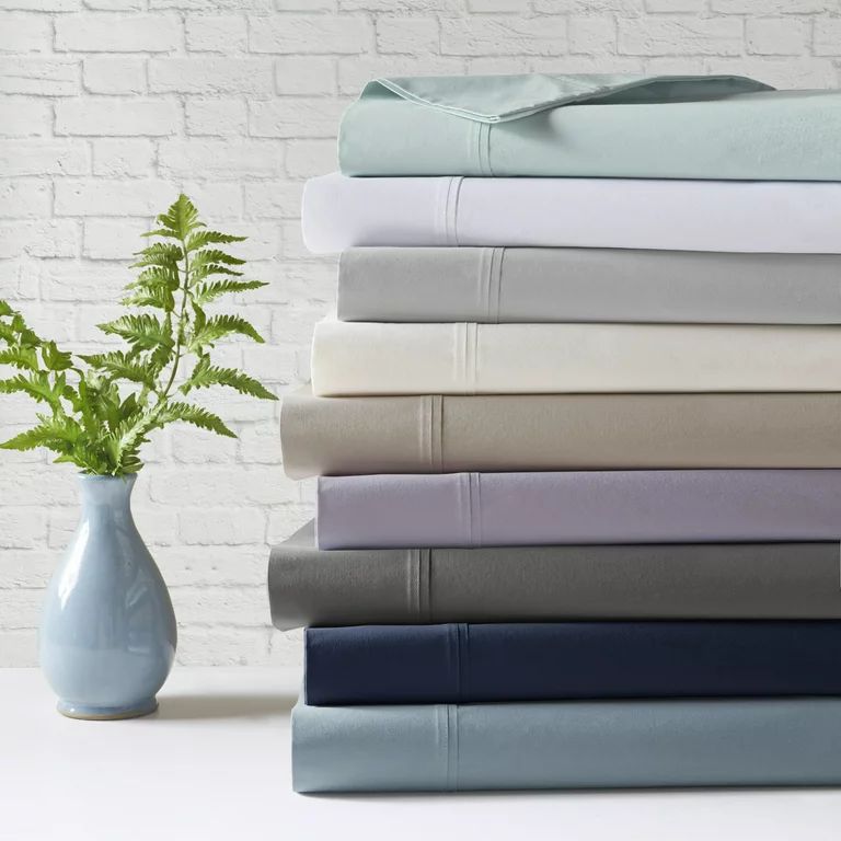 Comfort Classics Peached Percale 100% Cotton Sheet Set, Purple, Twin - Walmart.com | Walmart (US)