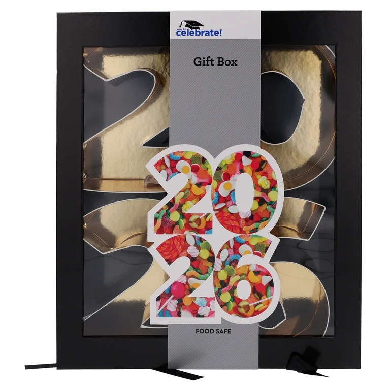 2026 Gift Box, Black and Gold, 11", Graduation by Way To Celebrate | Walmart (US)