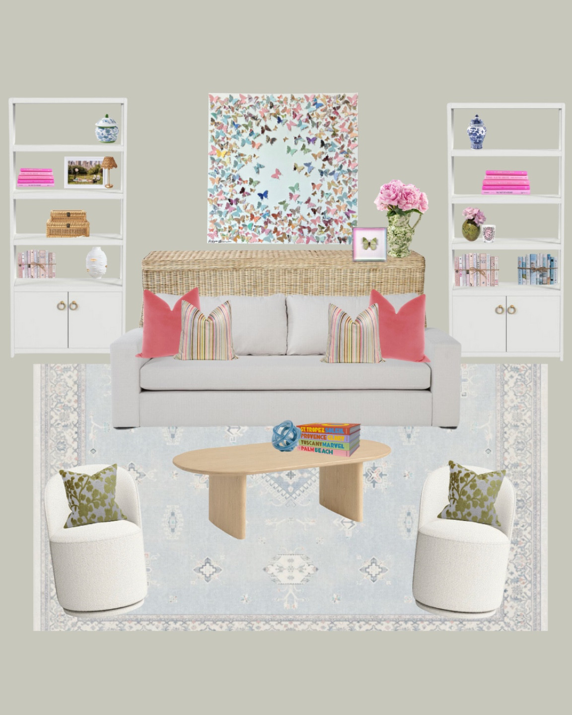 Wishbone kitchen inspired apartment with my art!